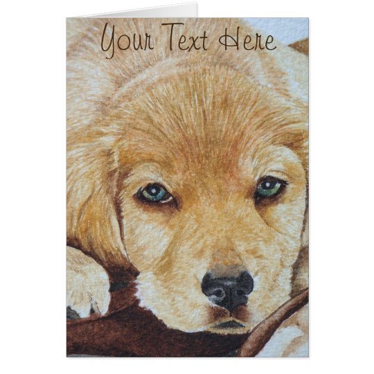 Tarjeta arte lindo del retrato del perro de perrito del