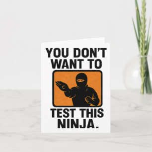 Tarjeta Arte Marcial Boxing Ninja Danger Stencil Gráfico