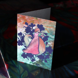 Tarjeta Arte mariposa de la diosa de la primavera