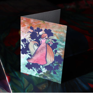 Tarjeta Arte mariposa de la diosa de la primavera