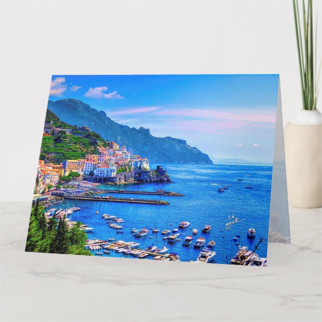 Tarjeta Arte moderno de la foto de Amalfi Italia Europa (Anverso)