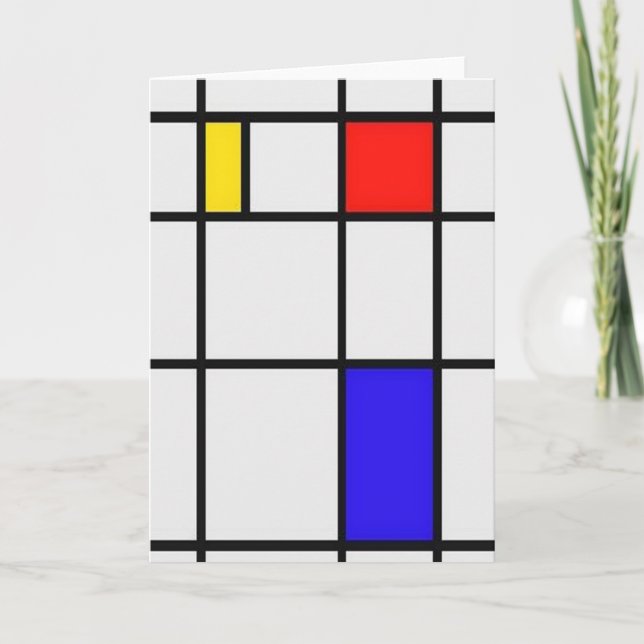 Tarjeta Arte moderno de Piet Mondrian (Anverso)