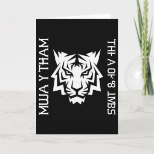 Tarjeta Arte Muay Thai Tigre De 8 Extremidades Diseño Kick