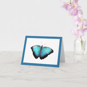 Tarjeta Arte natural de mariposa azul, Ilustracion de foto