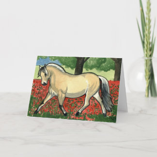 Tarjeta ARTE noruego del CABALLO del fiordo
