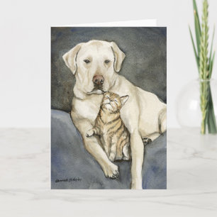 Tarjeta Arte Notecard del perro del "laboratorio y del