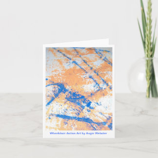 Tarjeta Arte Notecards de la acción de la silla de ruedas