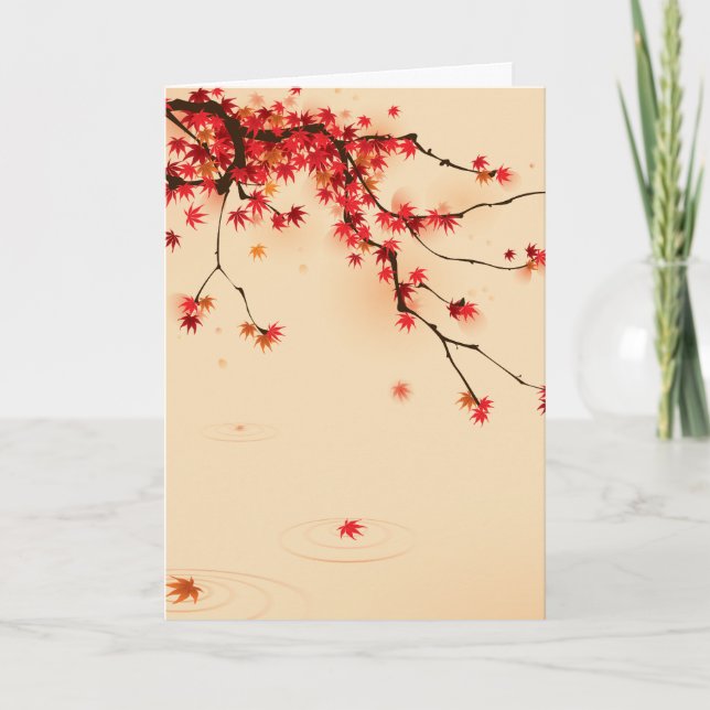 Tarjeta Arte otoñal japonés (Anverso)