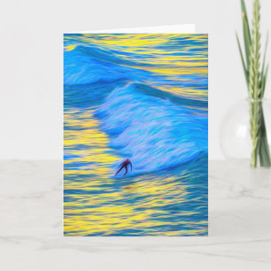Tarjeta Arte para surfistas de Newquay