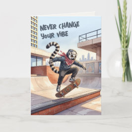 Tarjeta Arte Pintado con Hilo | Cumpleaños del Lémur Patin