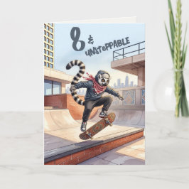 Tarjeta Arte pintado con hilo | Kufiya Skater Lemur Edad C