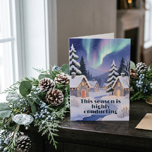 Tarjeta Arte Pintado con Hilo Valle de Invierno Navidad Di