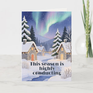 Tarjeta Arte Pintado con Hilo Valle Invernal Navideño Inge