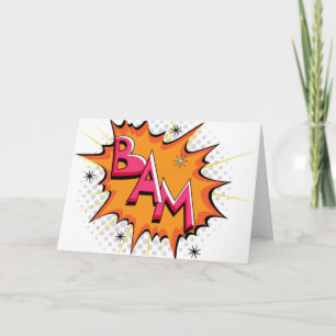 Tarjeta ¡Arte pop Bam cómico!