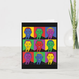 Tarjeta Arte pop de Barack Obama - Tee de historia vintage