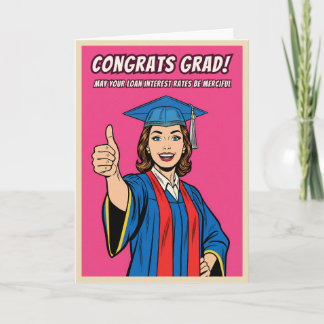 Tarjeta Arte Pop de Graduación Universitaria Retro Diverti