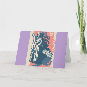 Tarjeta Arte Pop de Paisaje Urbano Contemporáneo