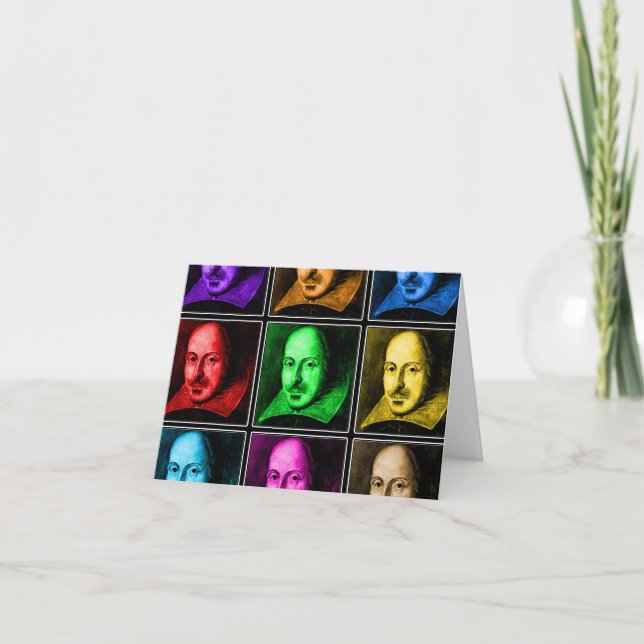 Tarjeta Arte pop de Shakespeare (Anverso)