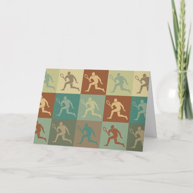 Tarjeta Arte pop de tenis (Anverso)