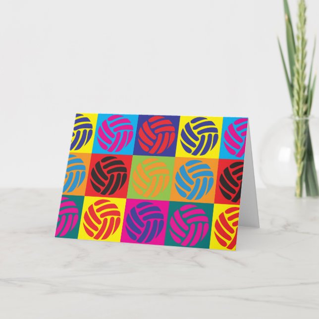 Tarjeta Arte pop de voleibol (Anverso)