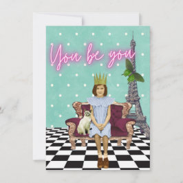 Tarjeta Arte Pop Empoderador de Chicas Sé Tú Misma
