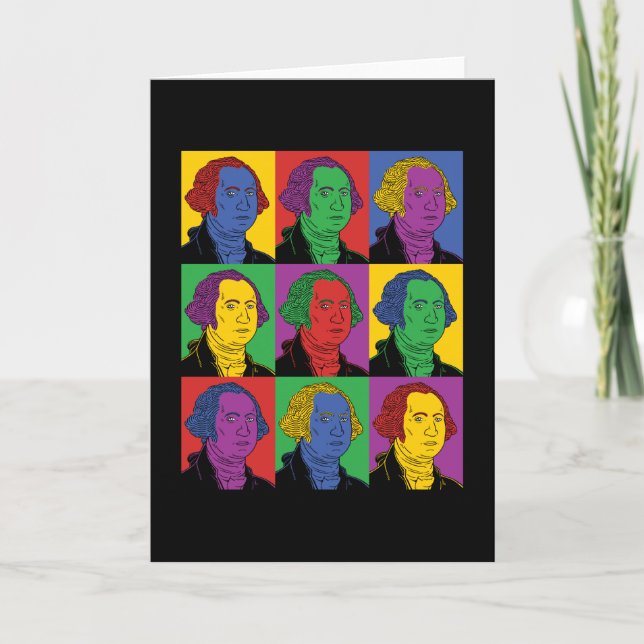 Tarjeta Arte pop George Washington (Anverso)