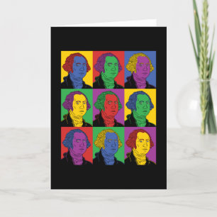 Tarjeta Arte pop George Washington