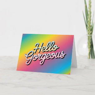 Tarjeta Arte Pop Motivacional: "Hola Hermoso"