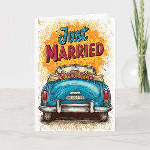 Tarjeta Arte pop recién casado