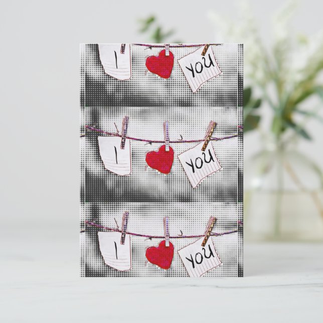 Tarjeta Arte Pop Te Quiero (Anverso de pie)