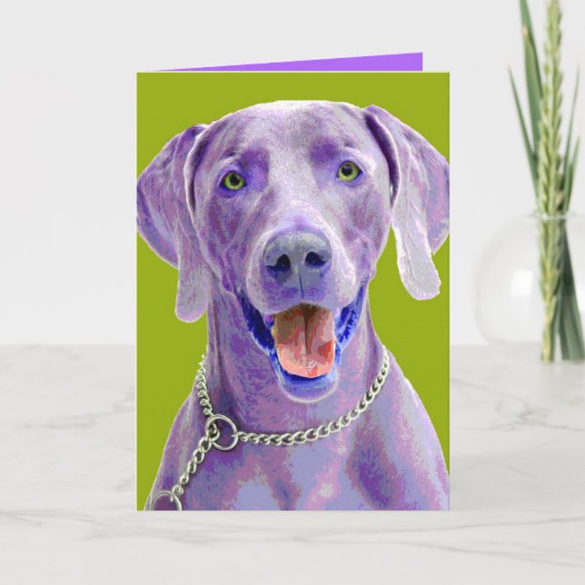 Tarjeta Arte pop Weimaraner (Anverso)