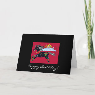Tarjeta Arte popular ucraniano Sky Pony de Vera Trembach