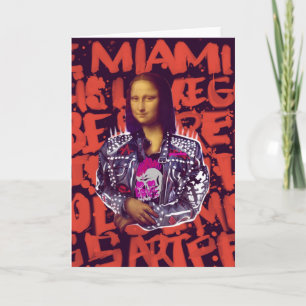 Tarjeta Arte Punk Mona Lisa