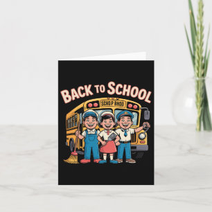 Tarjeta Arte Retro de Regreso a Clases – Héroes Escolares