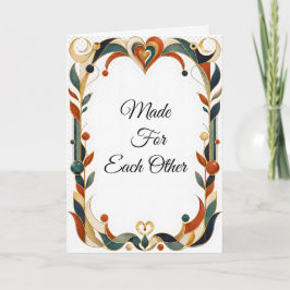 Tarjeta Arte Romántico Art Nouveau Hecho el Uno para el Ot