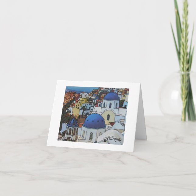 Tarjeta Arte textil Grecia Notecard (Anverso)