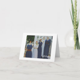 Tarjeta Arte textil Grecia Notecard