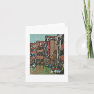Tarjeta Arte textil Venecia Notecard