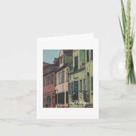 Tarjeta Arte textil Venecia Notecard