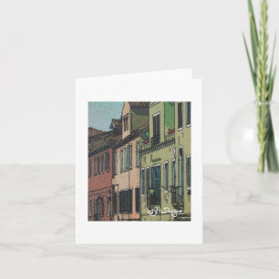 Tarjeta Arte textil Venecia Notecard