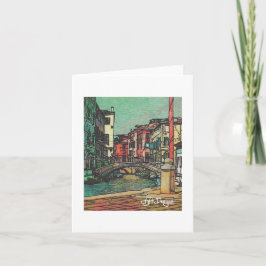 Tarjeta Arte textil Venecia Notecard