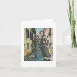 Tarjeta Arte textil Venecia Notecard