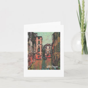 Tarjeta Arte textil Venecia Notecard