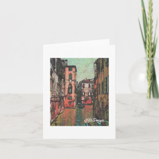 Tarjeta Arte textil Venecia Notecard