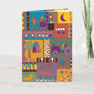 Tarjeta Arte tribal inspirado en África