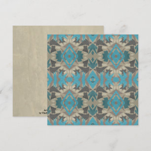 Tarjeta Arte y colores estampados del suroeste americano