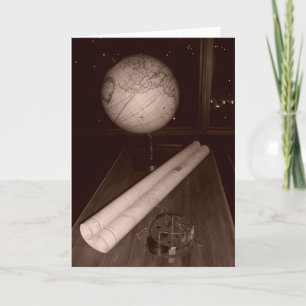 Tarjeta "Artefactos de restaurante Sepia Revolving" Cumple