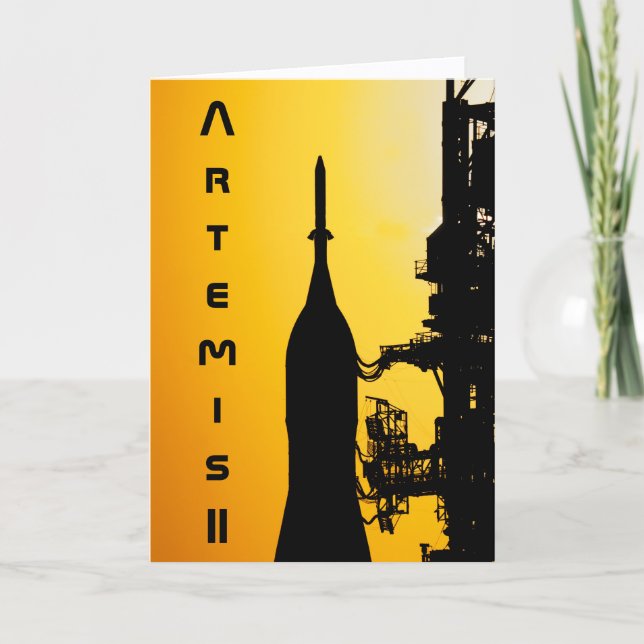 Tarjeta Artemis II hacia la plataforma de lanzamiento (Anverso)