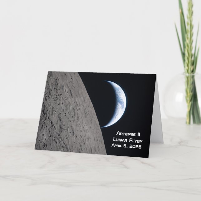 Tarjeta Artemis II sobrevuelo lunar (Anverso)