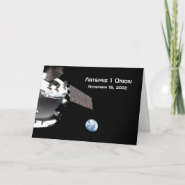 Tarjeta Artemis Orion Spacecraft Blue Marble